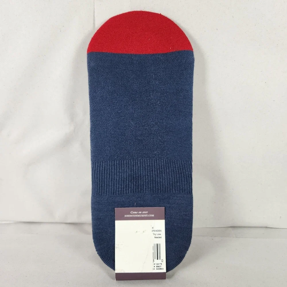 NWT Johnston & Murphy Mens American Flag No Show Liner Socks Blue Red White New